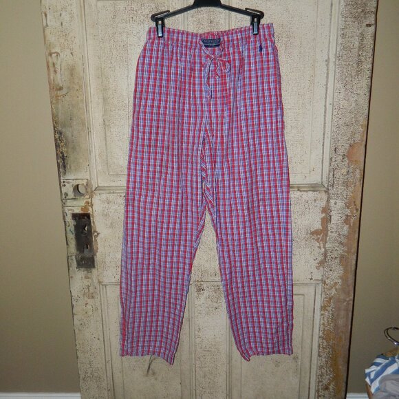 Polo Ralph Lauren Plaid Pajama PJ Relax Pants Size M (UU-46) - Picture 1 of 5